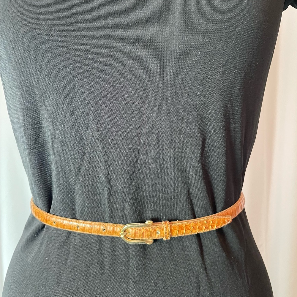 Genuine Snakeskin Narrow Belt